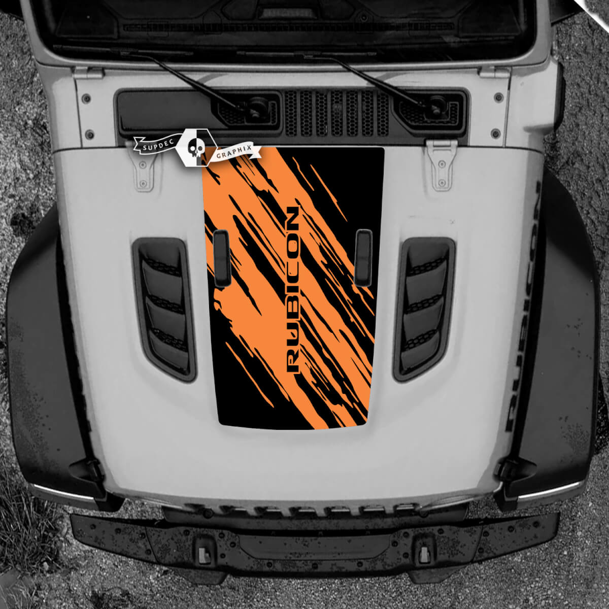 Jeep Wrangler JL JK Splash Distorted Vinyl Decal – Gloss/Matte – Left/Right Placement