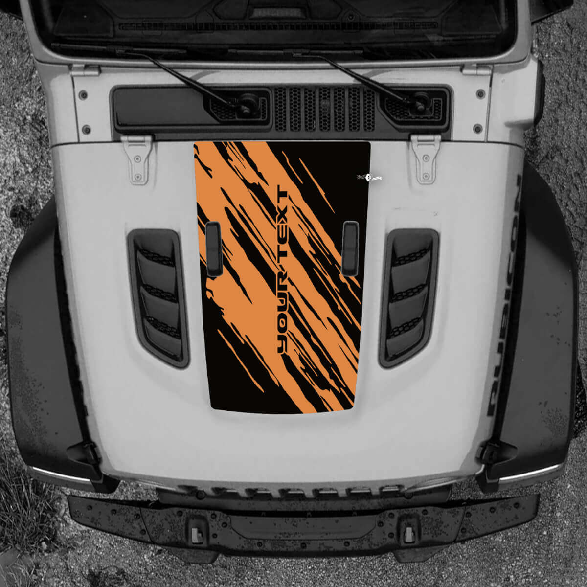 Hood Jeep RUBICON Wrangler JL Vinyl Mud Splash 2018 + Up Banner  Decal Sticker Graphics
