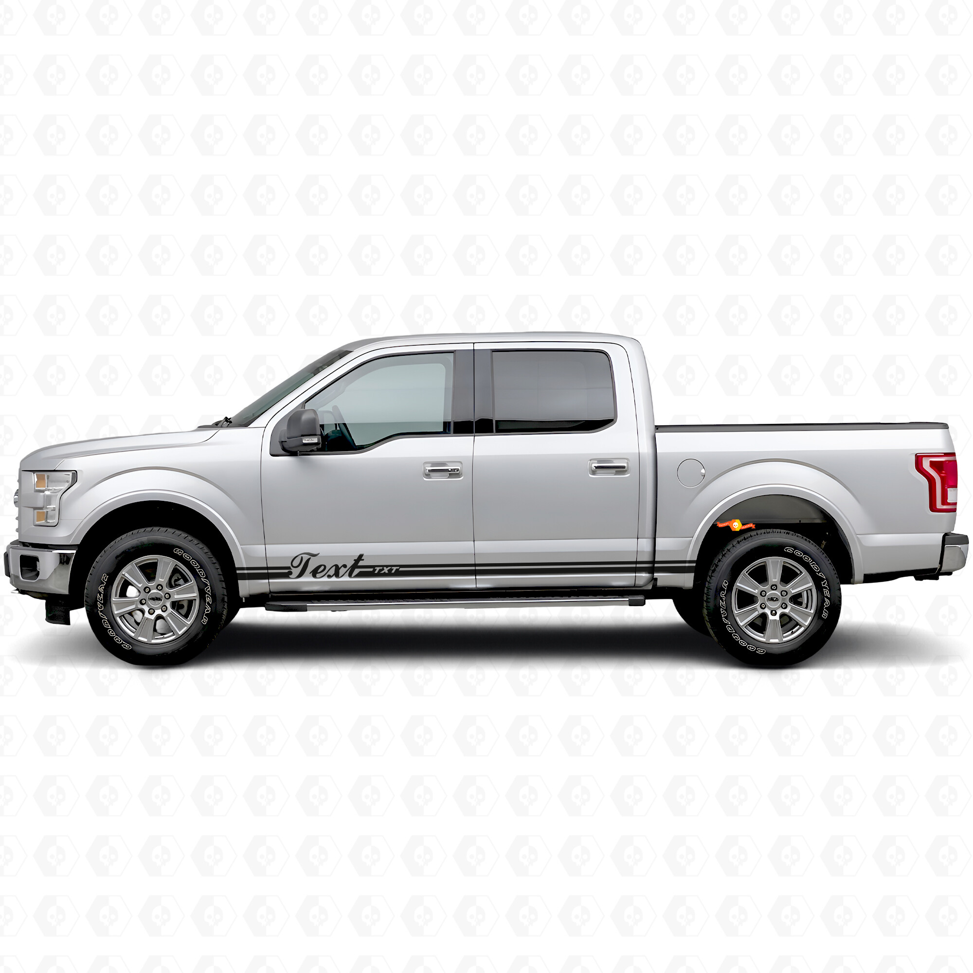 Custom Dual Stripes Rocker Panel Vinyl Decal Sticker for Musclecar truck