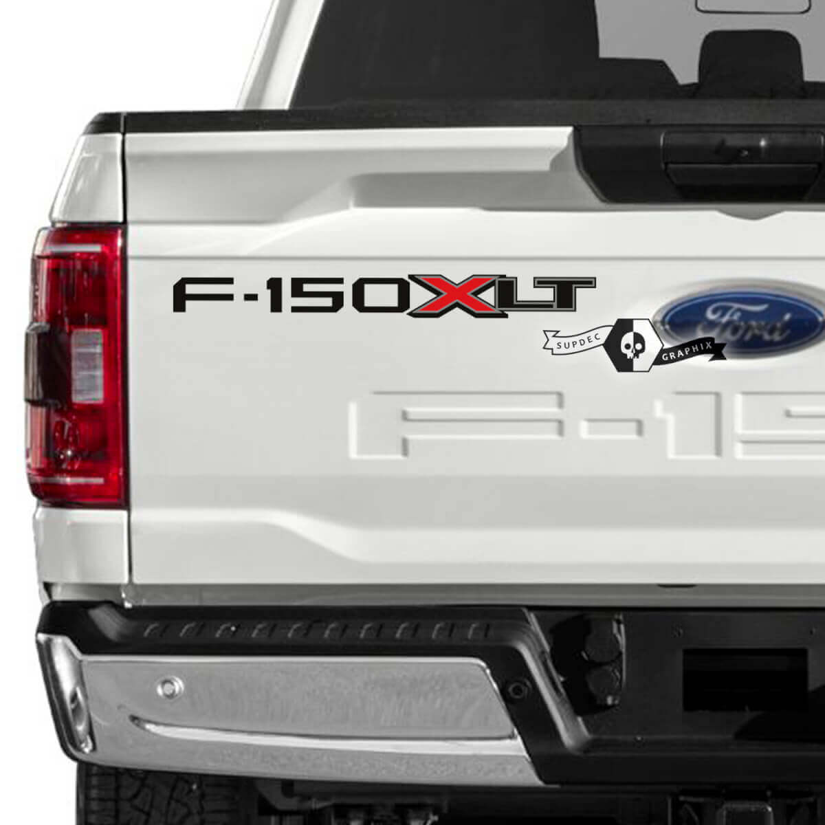 Ford F-150 XLT Tailgate Logo Graphics Side Decals Stickers 2 Colors
