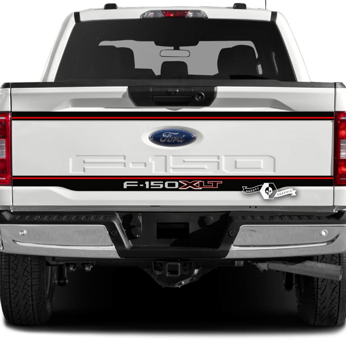 Ford F-150 XLT Tailgate Stripe Logo Graphics Side Decals Stickers 2 Colors
