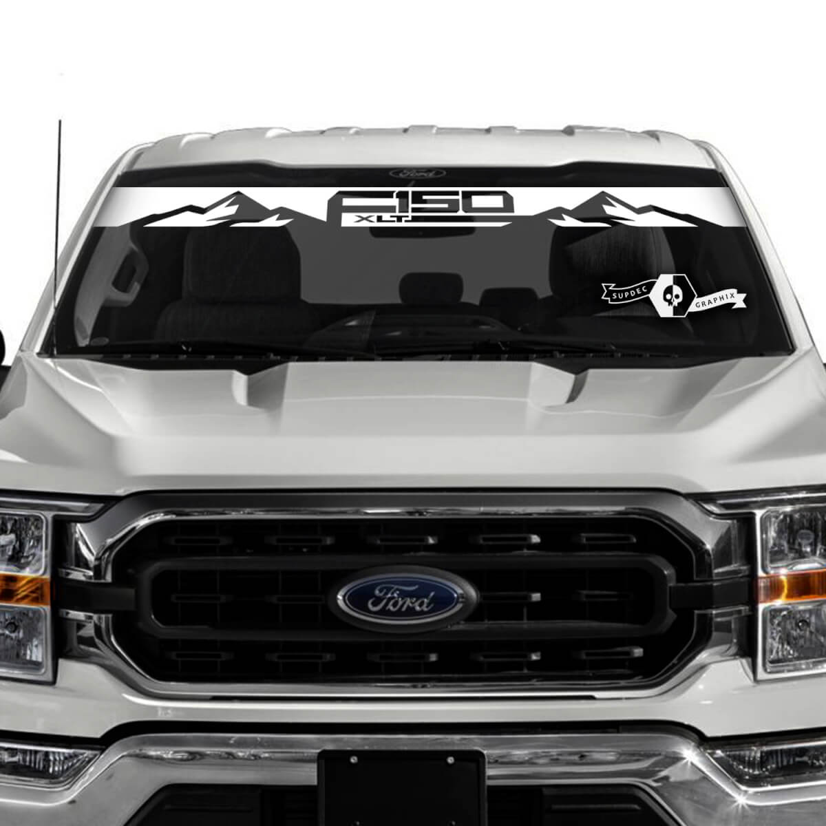 Ford F-150 Logo Window Windshield Mountains Graphics Decals Stickers
