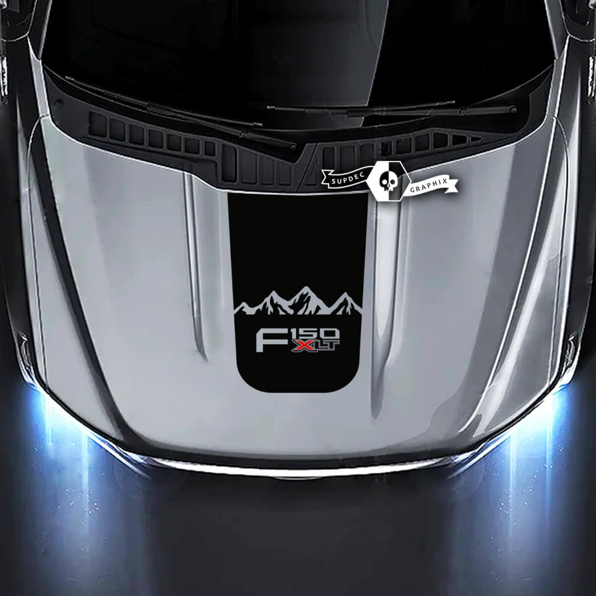 Ford F-150 XLT Hood Mountains Graphics Side Decals Stickers 2 Colors
