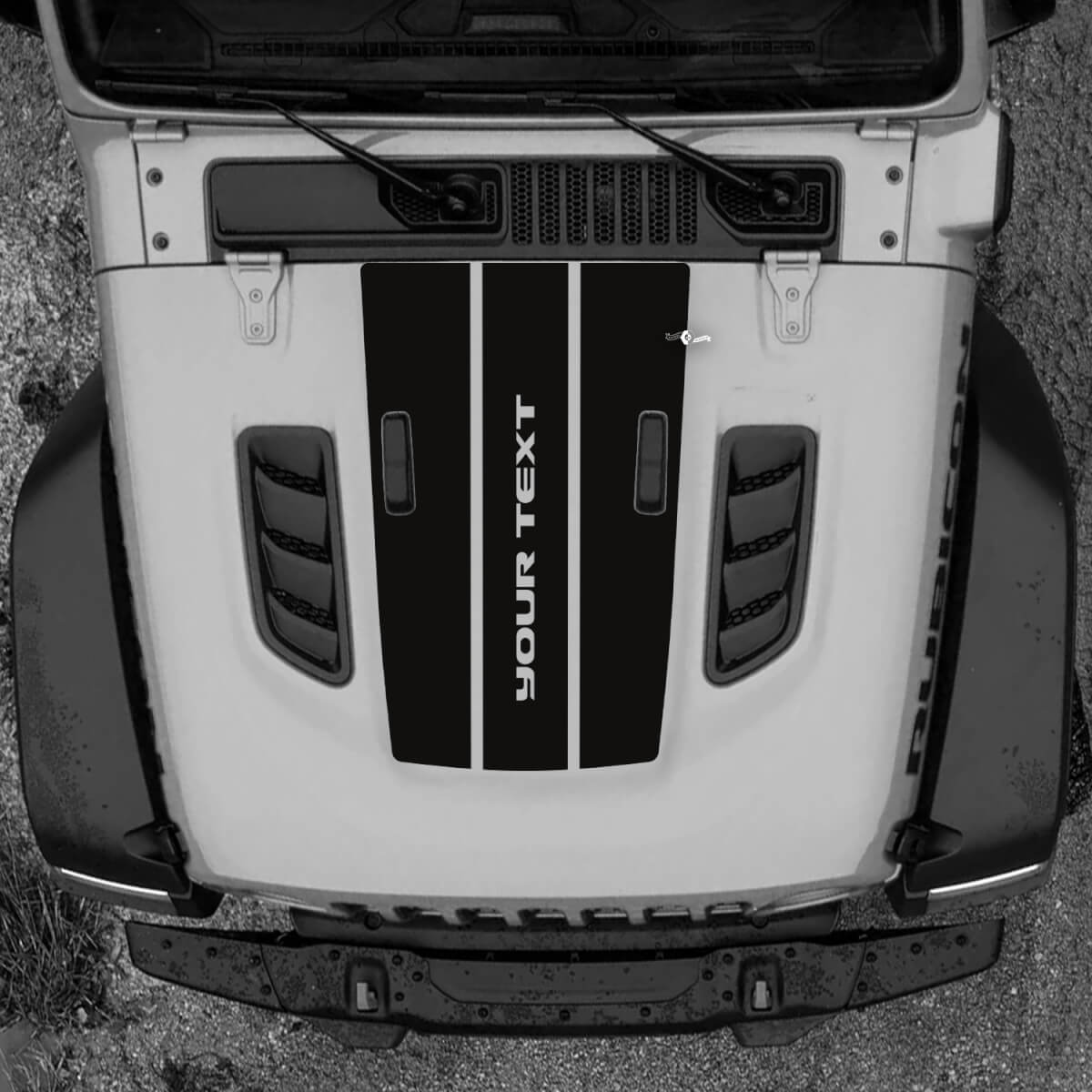 Hood Jeep RUBICON Wrangler JL Vinyl Trim Banner Decal Sticker Graphics
