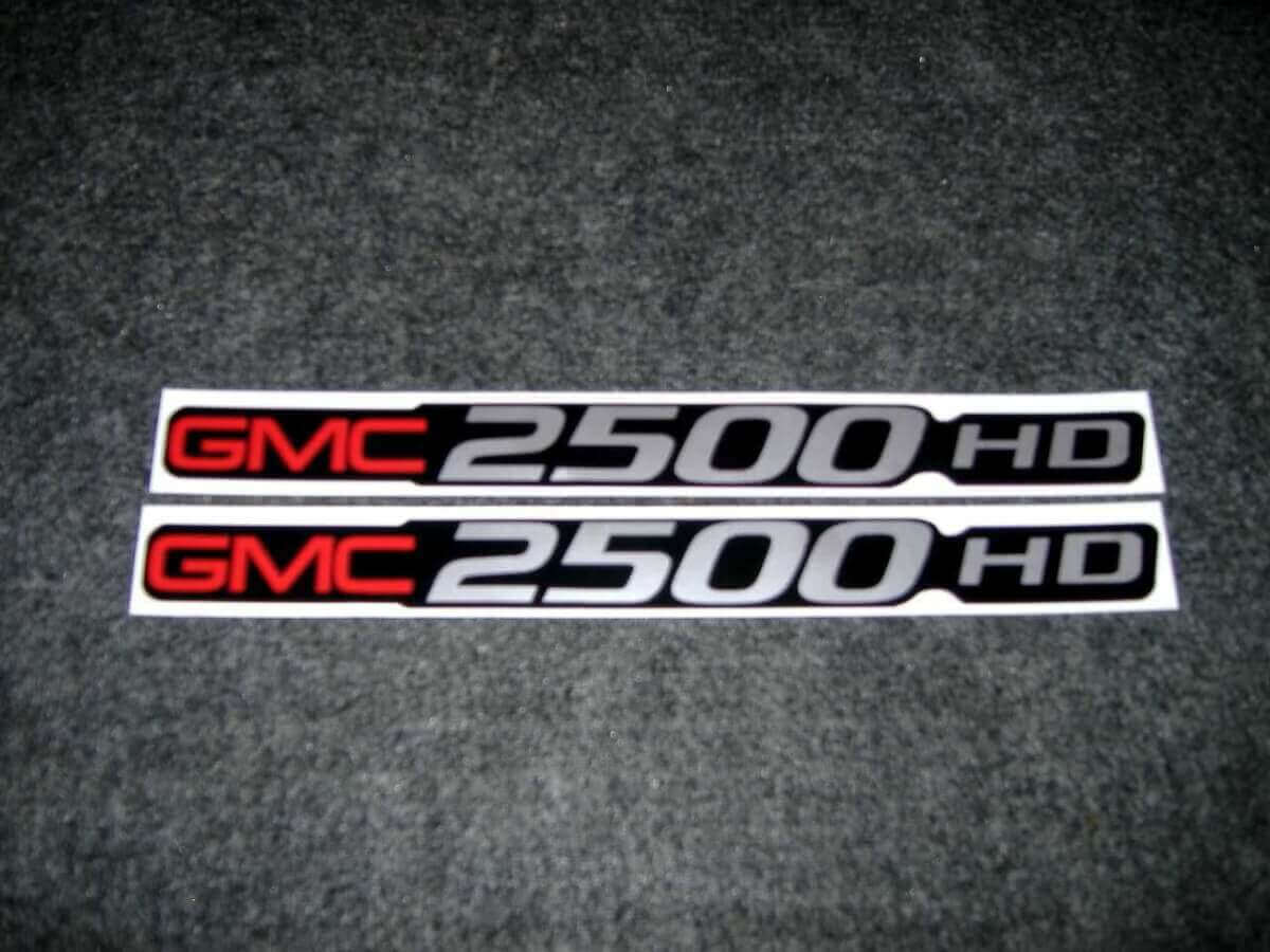 GMC 2500 HD Badge Vinyl Decals Set for GMC Sierra 