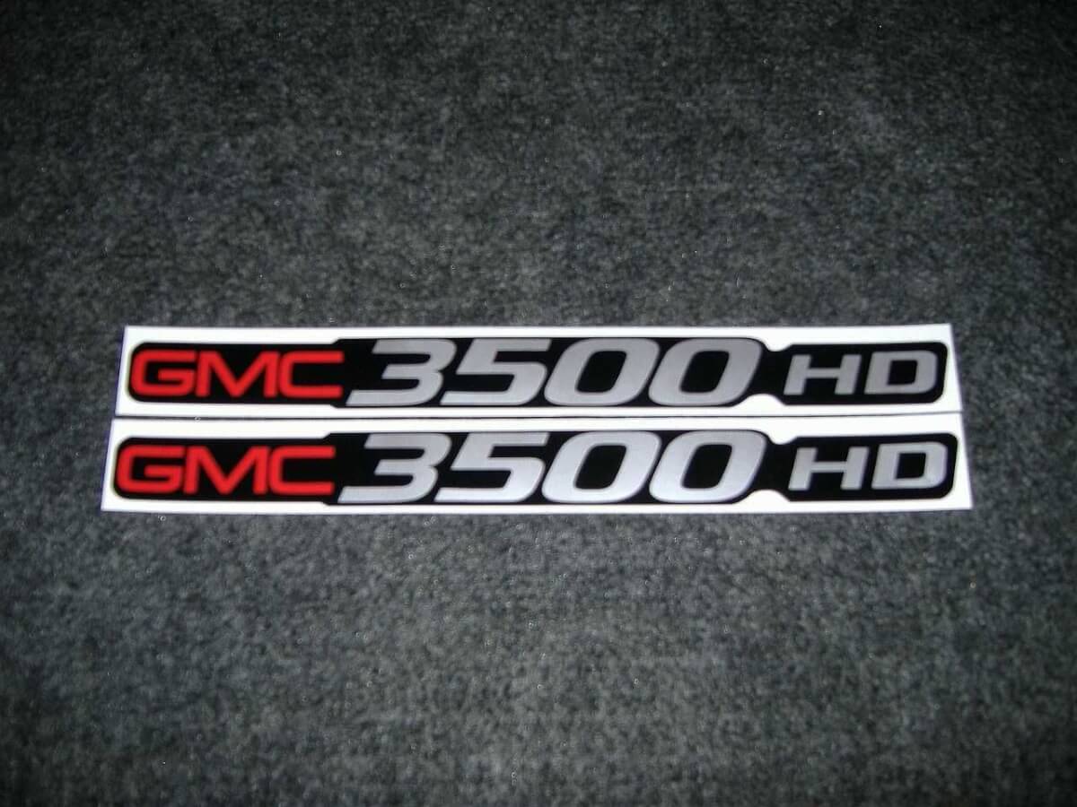2 Gmc 3500 Hd Decals Gmc C3500 Heavy Duty Sierra Yukon Size Badge Decals Stickers Decals Stickers