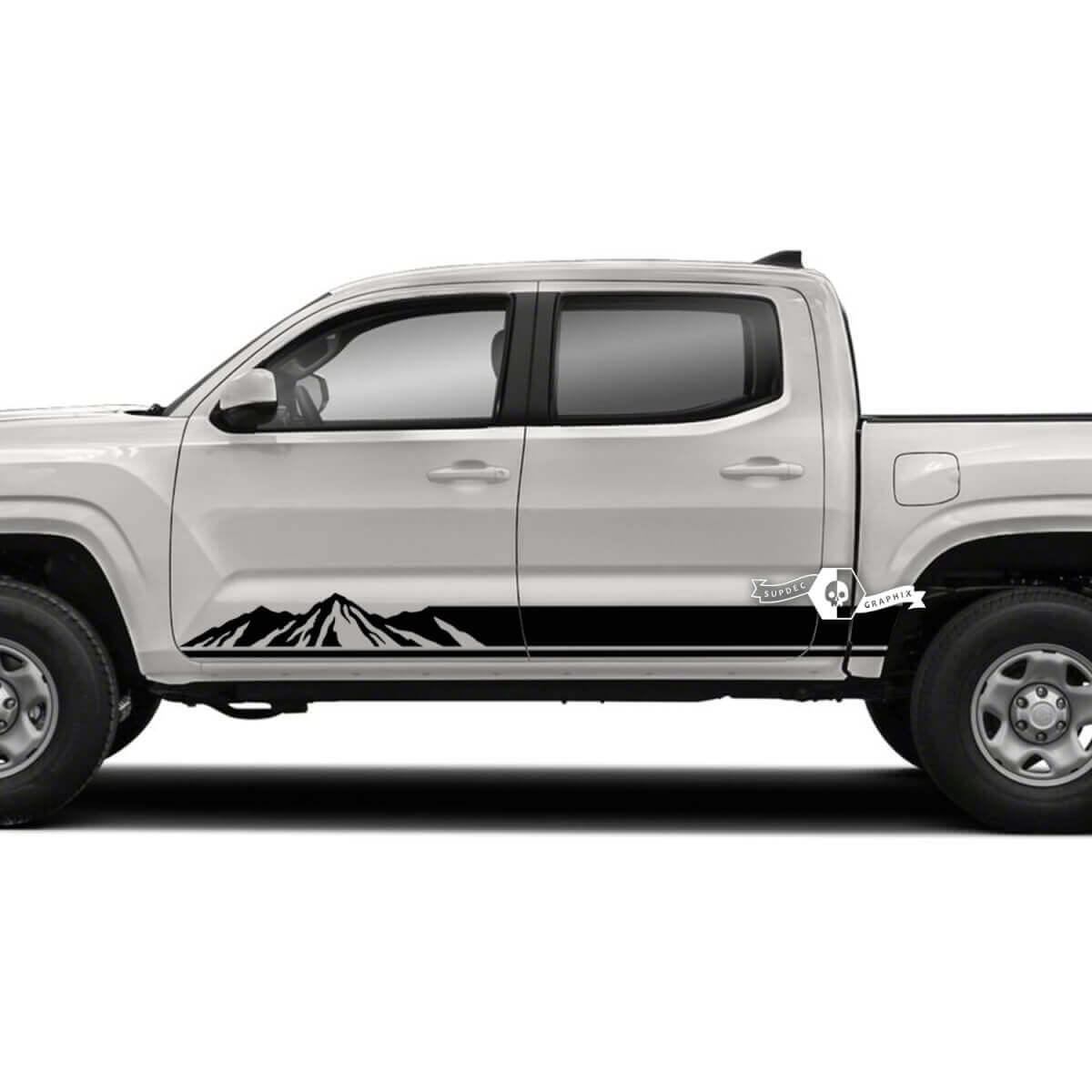 Pair Toyota Tacoma SR5 Rocker Panel Mountain Side Vinyl Decals Graphic Sticker
