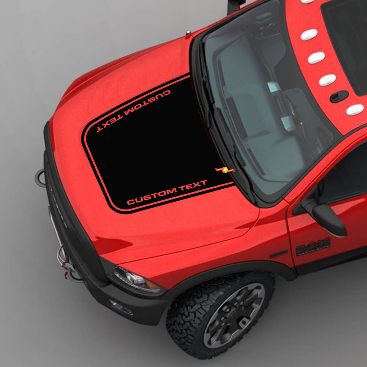 Calco vinílico gráfico de franja vertical para capó para Dodge Ram 2500 Power Wagon