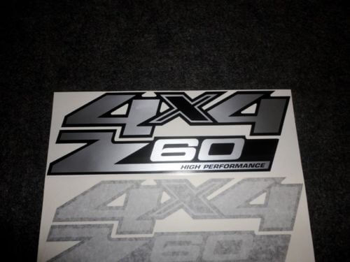 2 GMC Z60 HIGH PERFORMANCE 4X4 SIERRA YUKON CANYON Decal Sticker SIL13