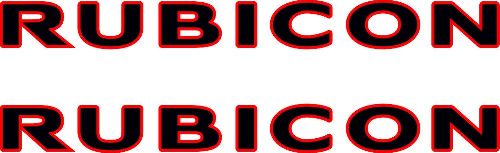 2 JEEP Rubicon Wrangler CJ TJ YJ JK XJ Vinyl Sticker Decal