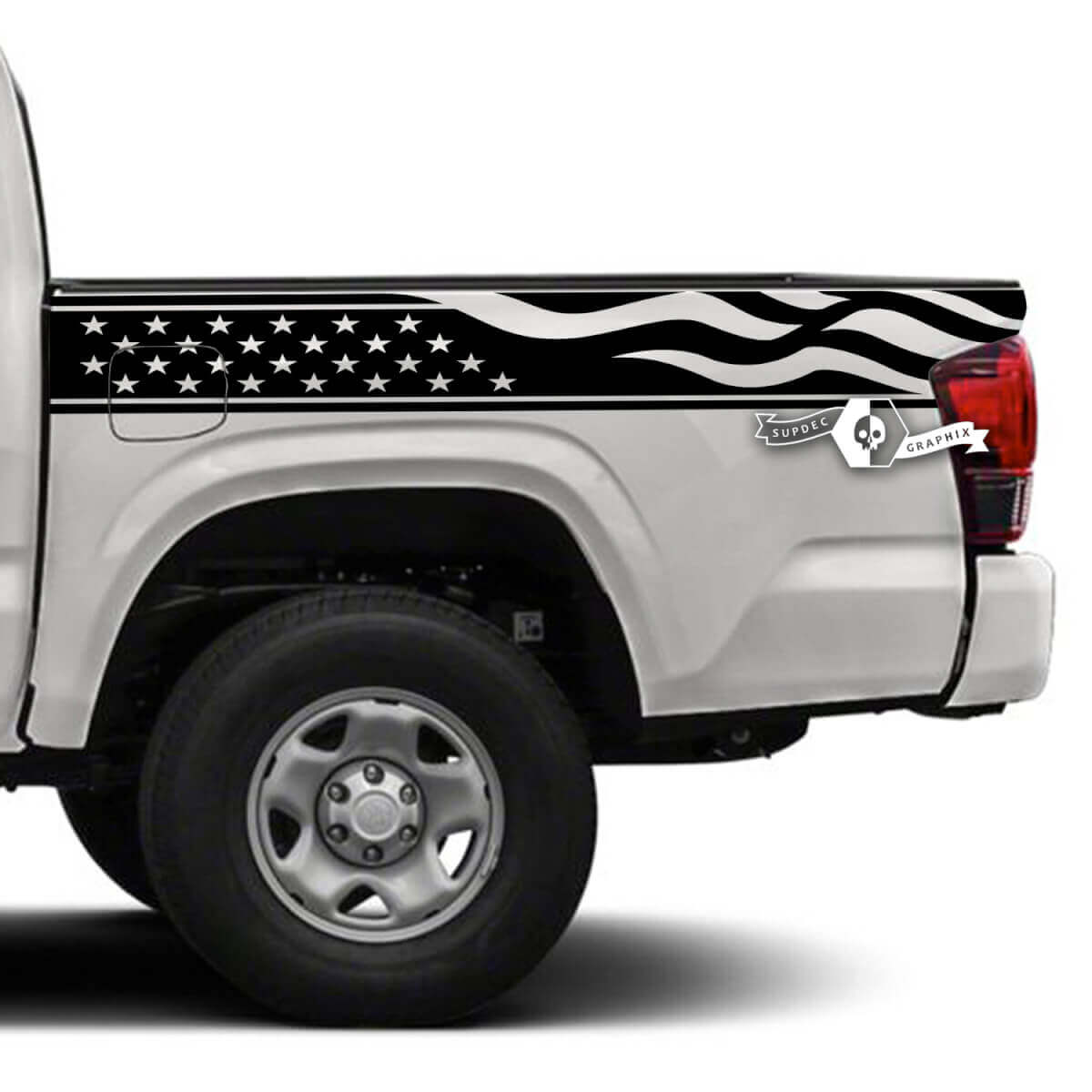 Pair Toyota Tacoma SR5 Bed Side Aussie Flag Vinyl Decals Graphic Sticker
