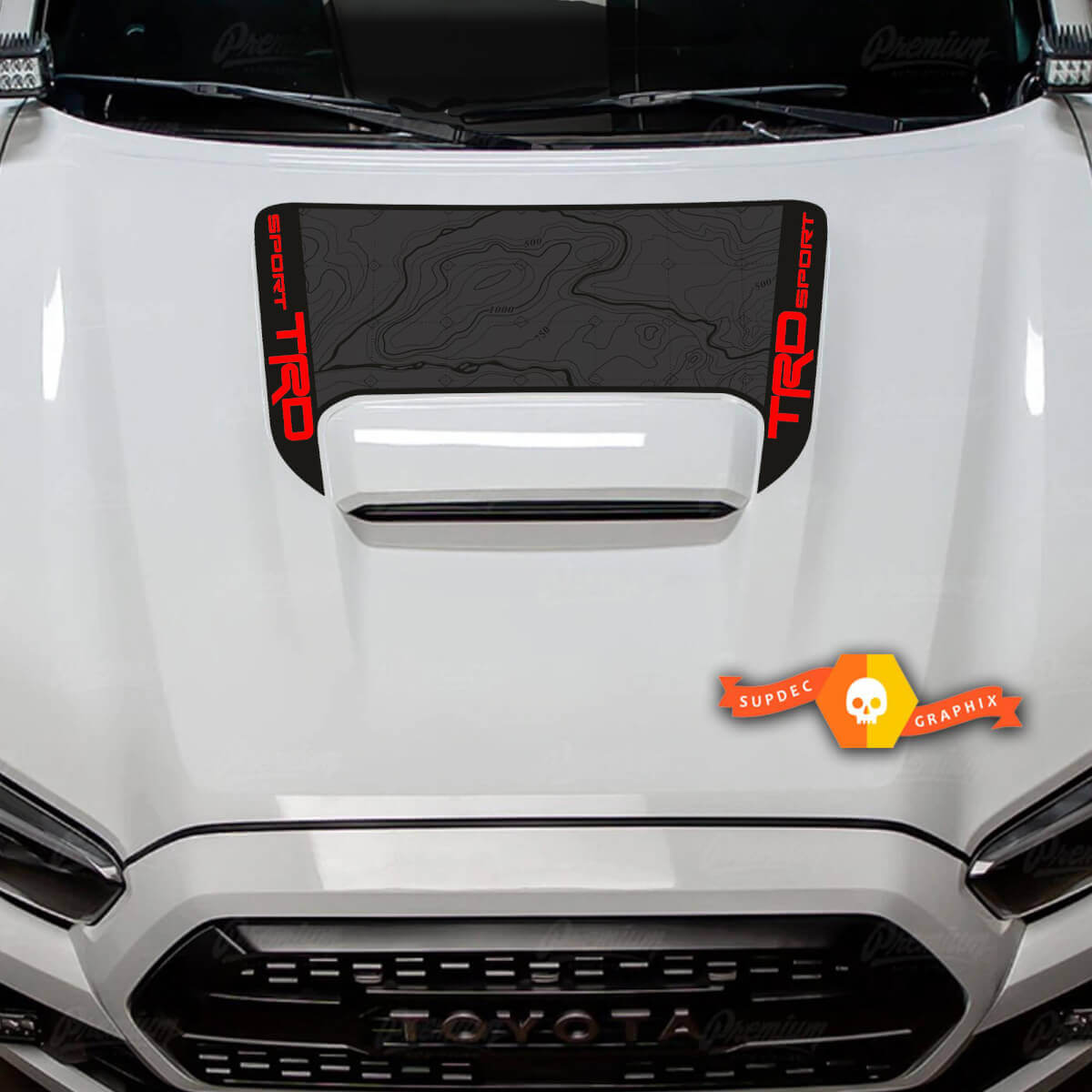 Toyota Tacoma TRD Off road Sport PRO Hood Scoop Racing 3 colours Sticker Decal Graphics 2016-2024
