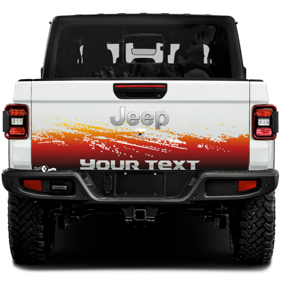 Jeep Gladiator Wrap Mud Stickers Decals Vinyl Graphics Tailgate Bed  Vintage Classic Colors Vinyl Stickers Decals Gradient 3 Colors
