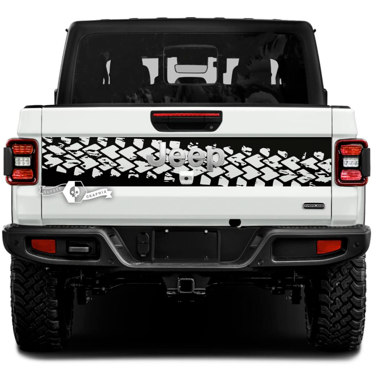 Jeep Gladiator Wrap Mud Tire Track Stickers Decals Vinyl Graphics Tailgate Bed Vinyl Stickers Decals
