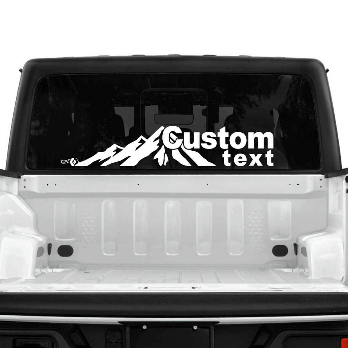 Jeep Gladiator Rear Window Forest Mountains Stickers Decals Vinyl Graphics
