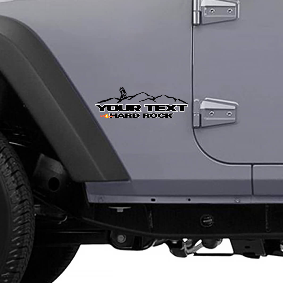 R2-D2 Mountains Style Side Vinyl Decal for Jeep Wrangler Unlimited