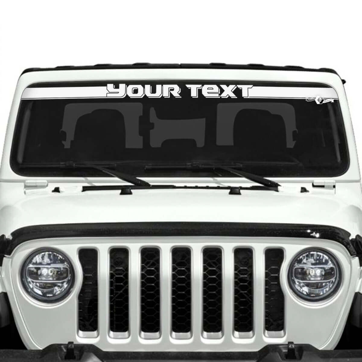 Custom Text Windscreen Vinyl Stickers Decals for Jeep Gladiator