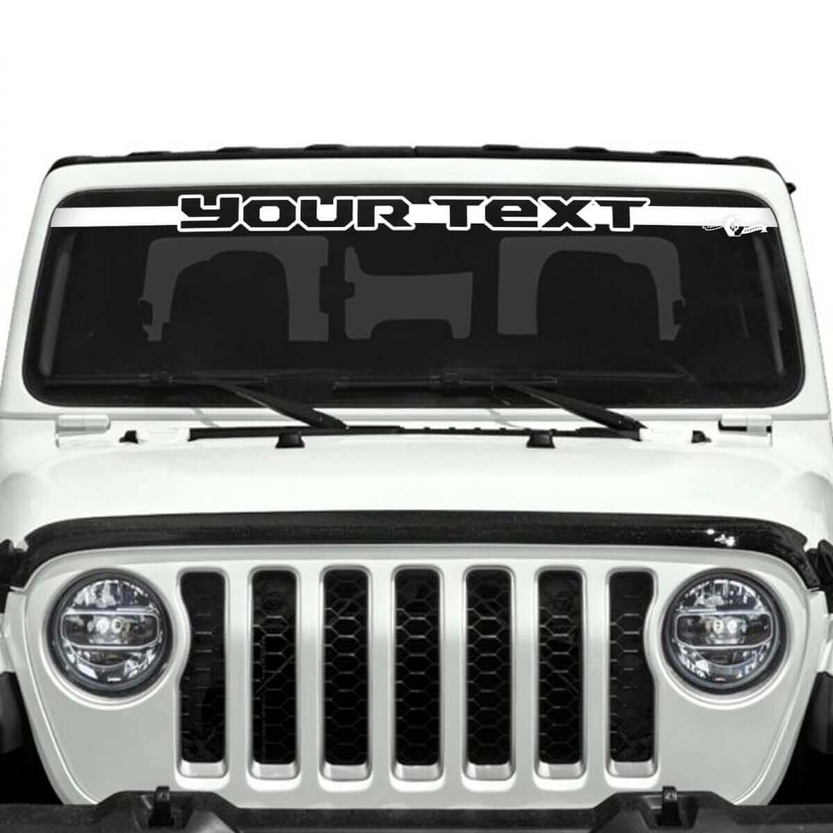 Custom Text Trim Outline Windscreen Vinyl Stickers Decals for Jeep Gladiator
