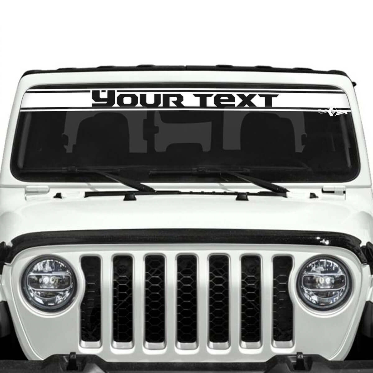 Custom Text Trim Line Windshield Vinyl Stickers Decals for Jeep Gladiator