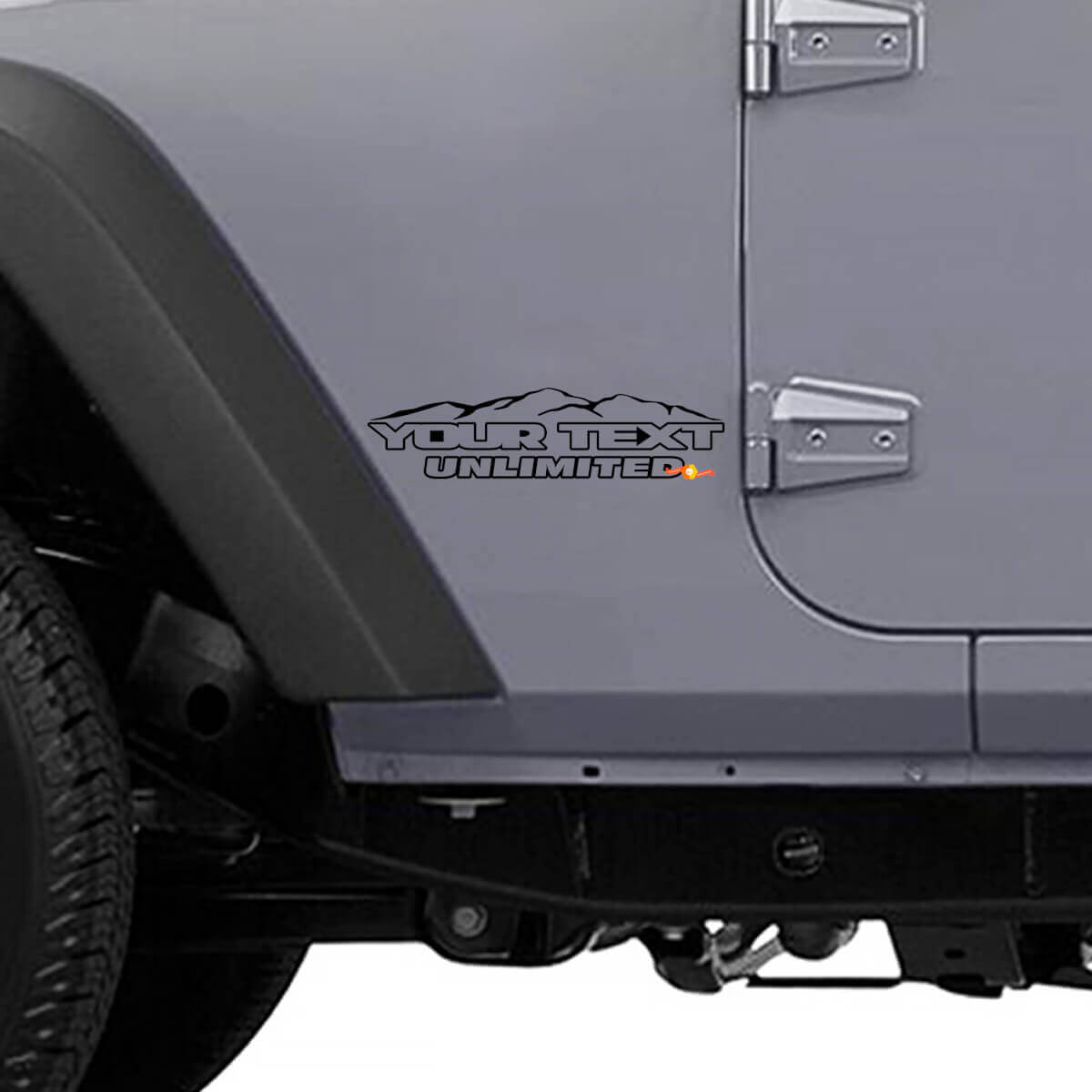 Mountain Style Custom Side Vinyl Decal Kit for Jeep Wrangler Unlimited 