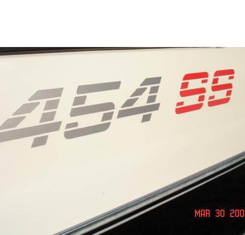 454 SS Bedside Vinyl Decal Set for Chevrolet Truck 1990-1993