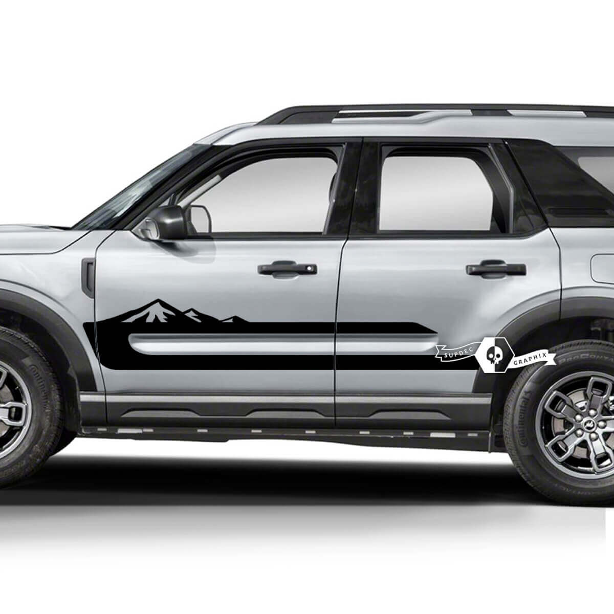 Pair Musclecar horse Doors Side Mountains Decals Stickers
