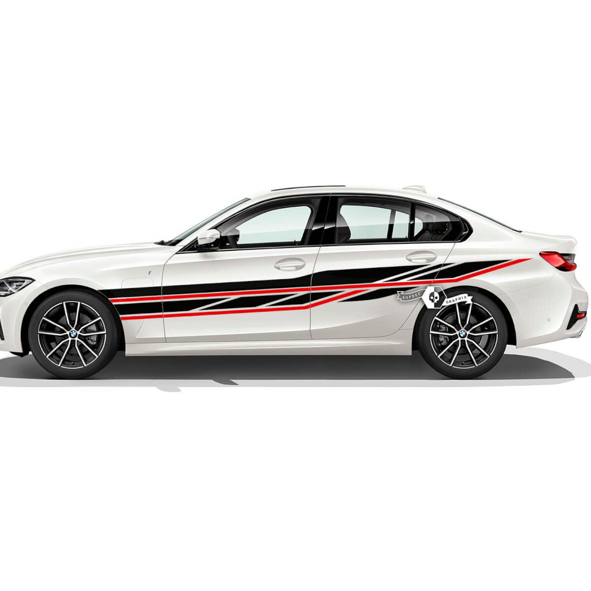 Pair BMW  Side Rally Motorsport Hood Doors Rear Fender Vinyl Decal Sticker F30 G20 2 Colors
