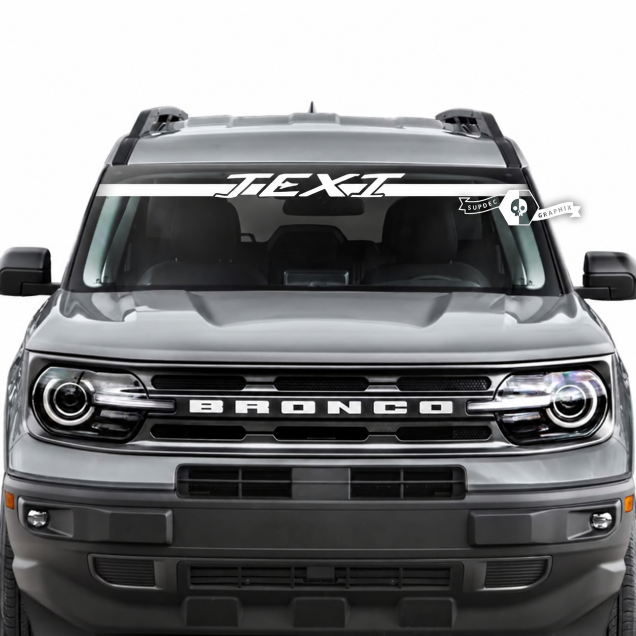 Custom Text Windshield Window Logo Stripes Graphics Decals Stickers for Musclecar horse