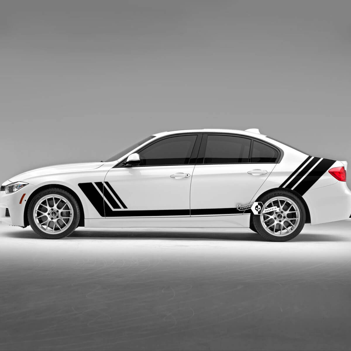 Pair BMW Doors Lines Side Stripes Rally Motorsport Trim Vinyl Decal Sticker F30 G20
