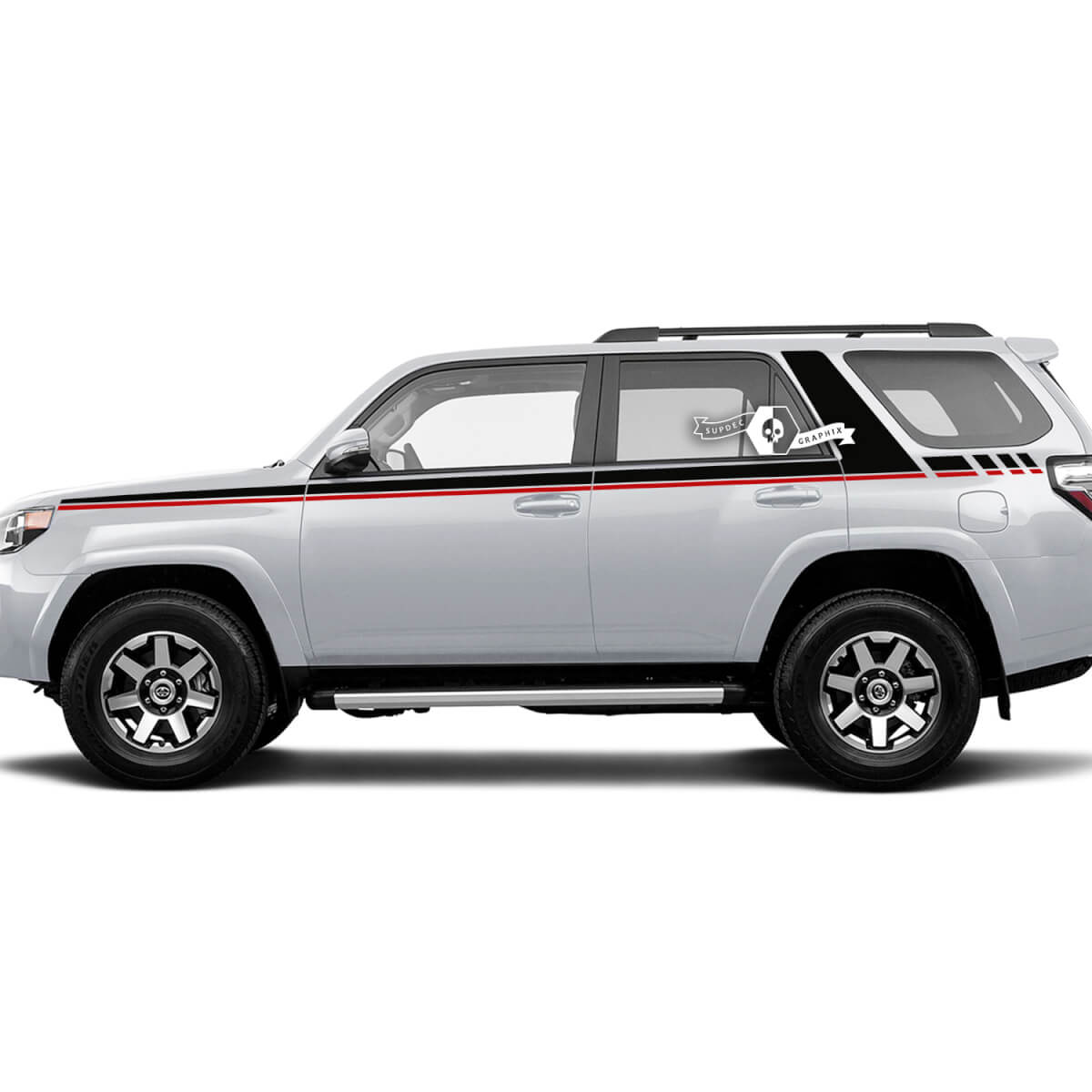 Body Doors Stripes Lines Trim Side Window Vinyl Sticker Decal fit to Toyota 4Runner 13-24 TRD Fifth generation 2 Colors
