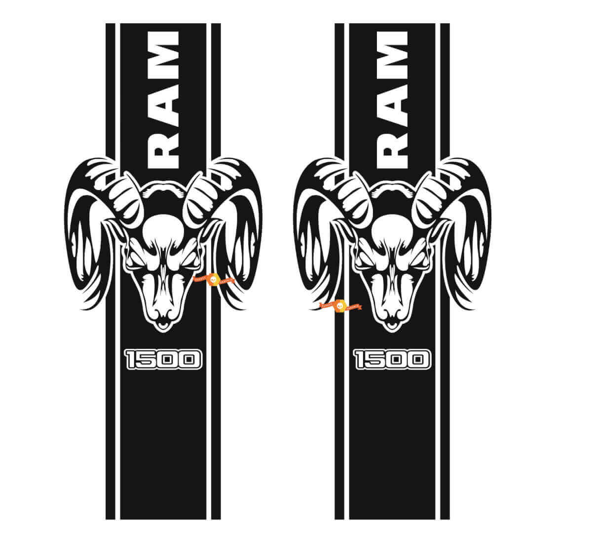 Hemi Style Bed Side Stripe Vinyl Decal Kit for Dodge Ram 1500