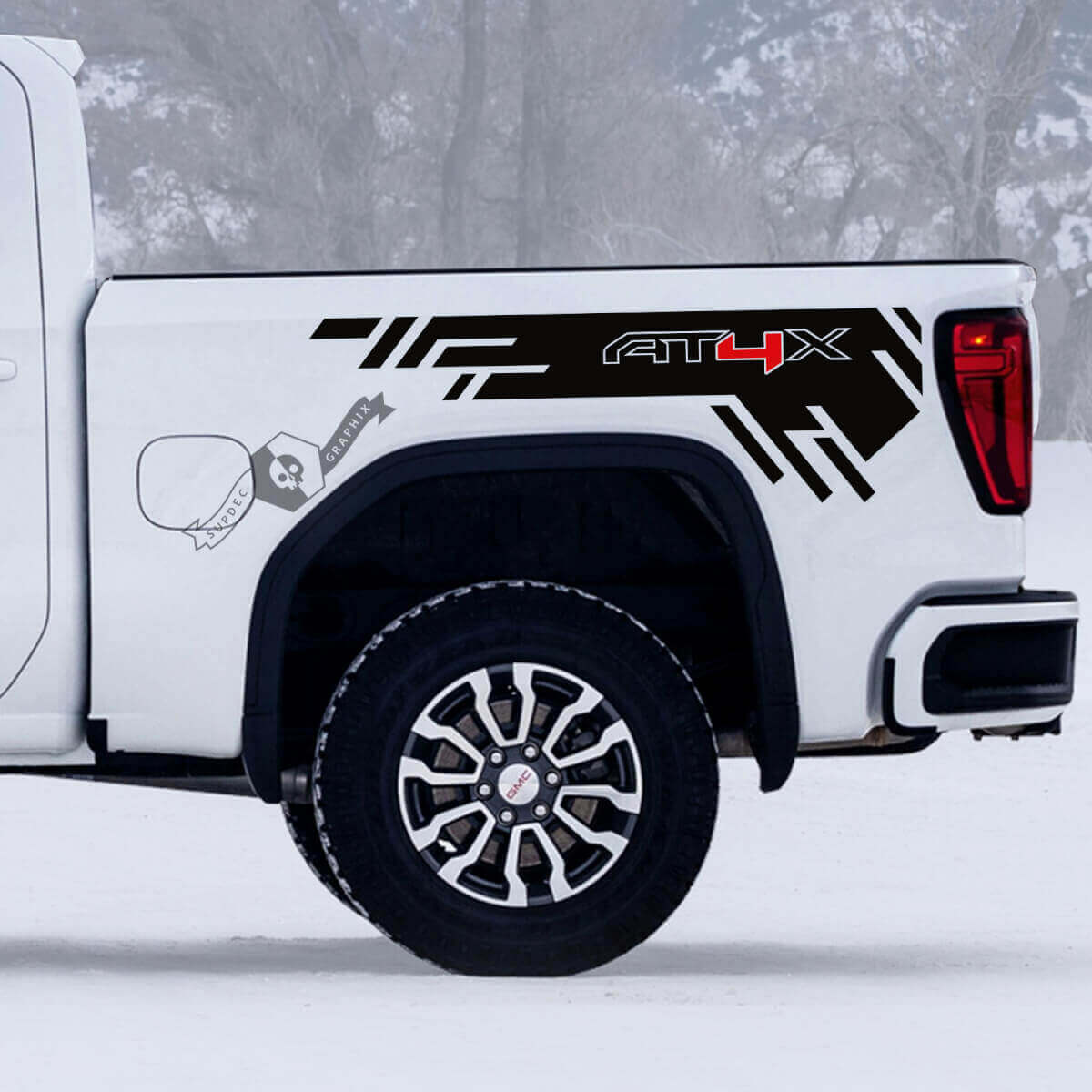 AT4X Off-Road Bed Side Vinyl Decal Set for GMC Sierra 1500