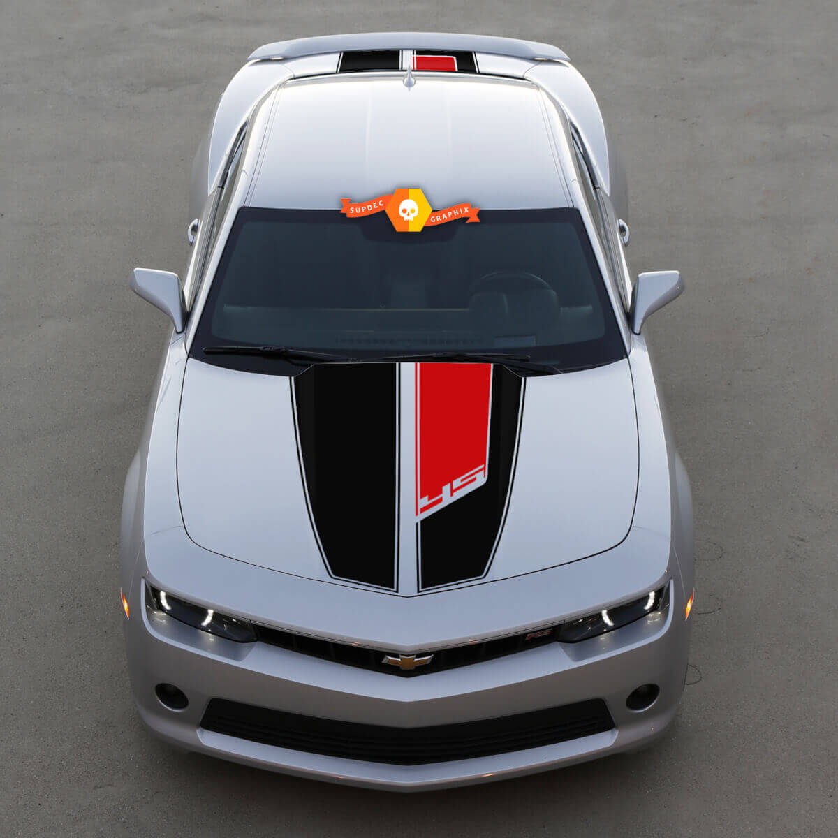 45th Anniversary Style Hood & Trunk Stripes Vinyl Decal Kit for Chevrolet Camaro