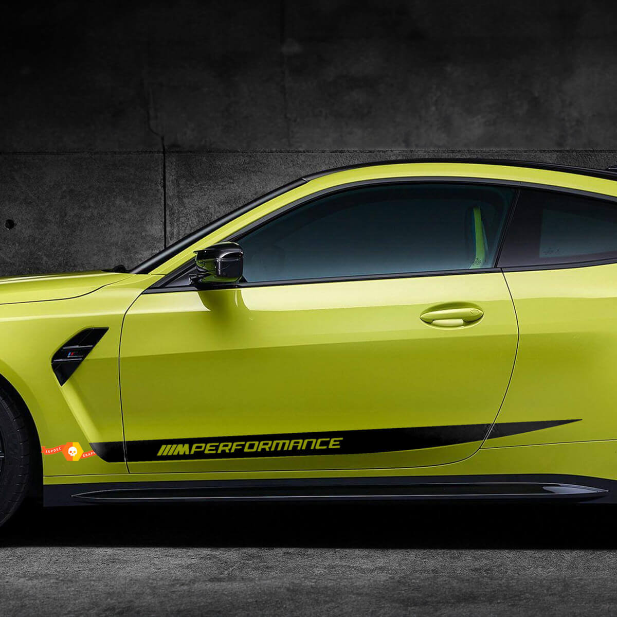 BMW M4 M3 G82 G83 M Performance Side Doors Stripe M vinyl decal sticker
