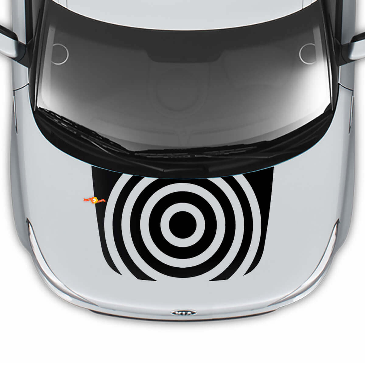 Hood Circle Decal Wrap Vinyl Decals Stickers for Kia Soul
