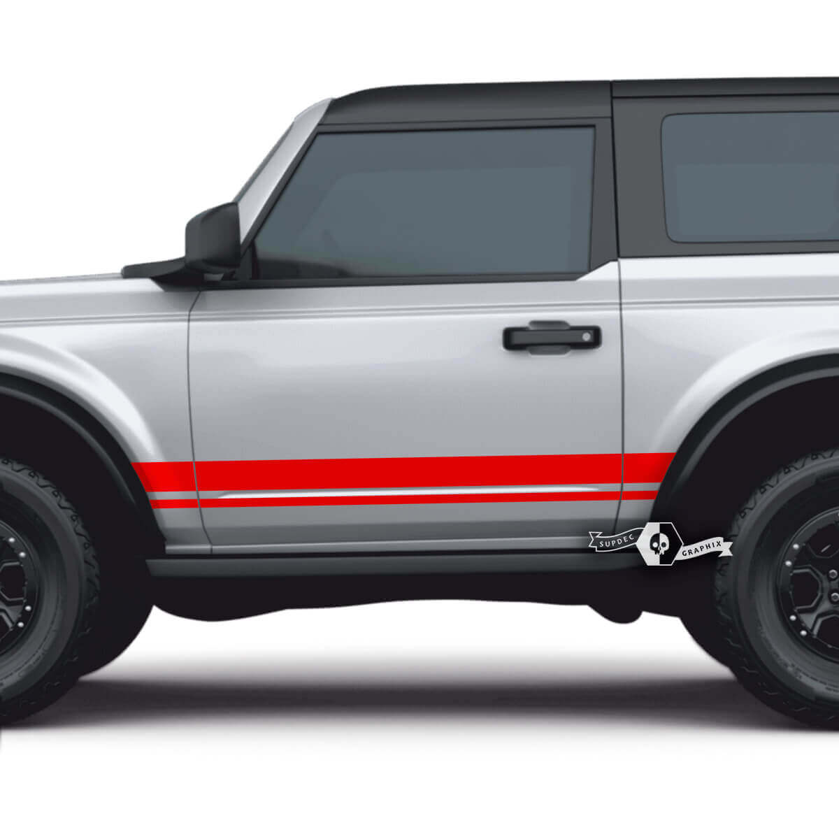 Stripes Decals for Side Door 4 for Ford Bronco