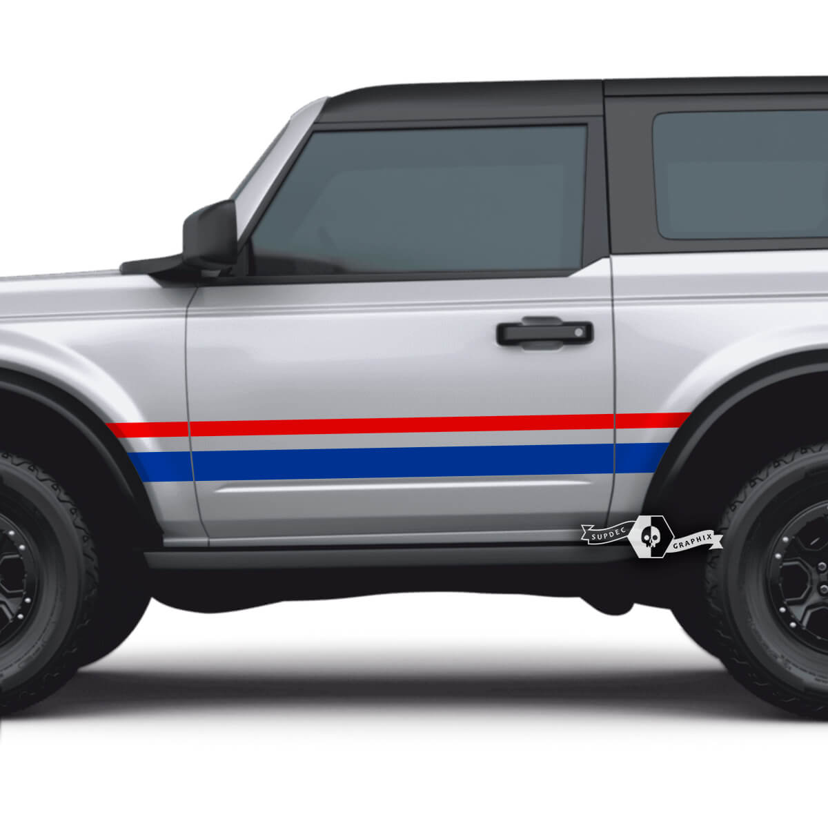 Varying Widths Stripes Side Vinyl Decal Sticker for Musclecar horse