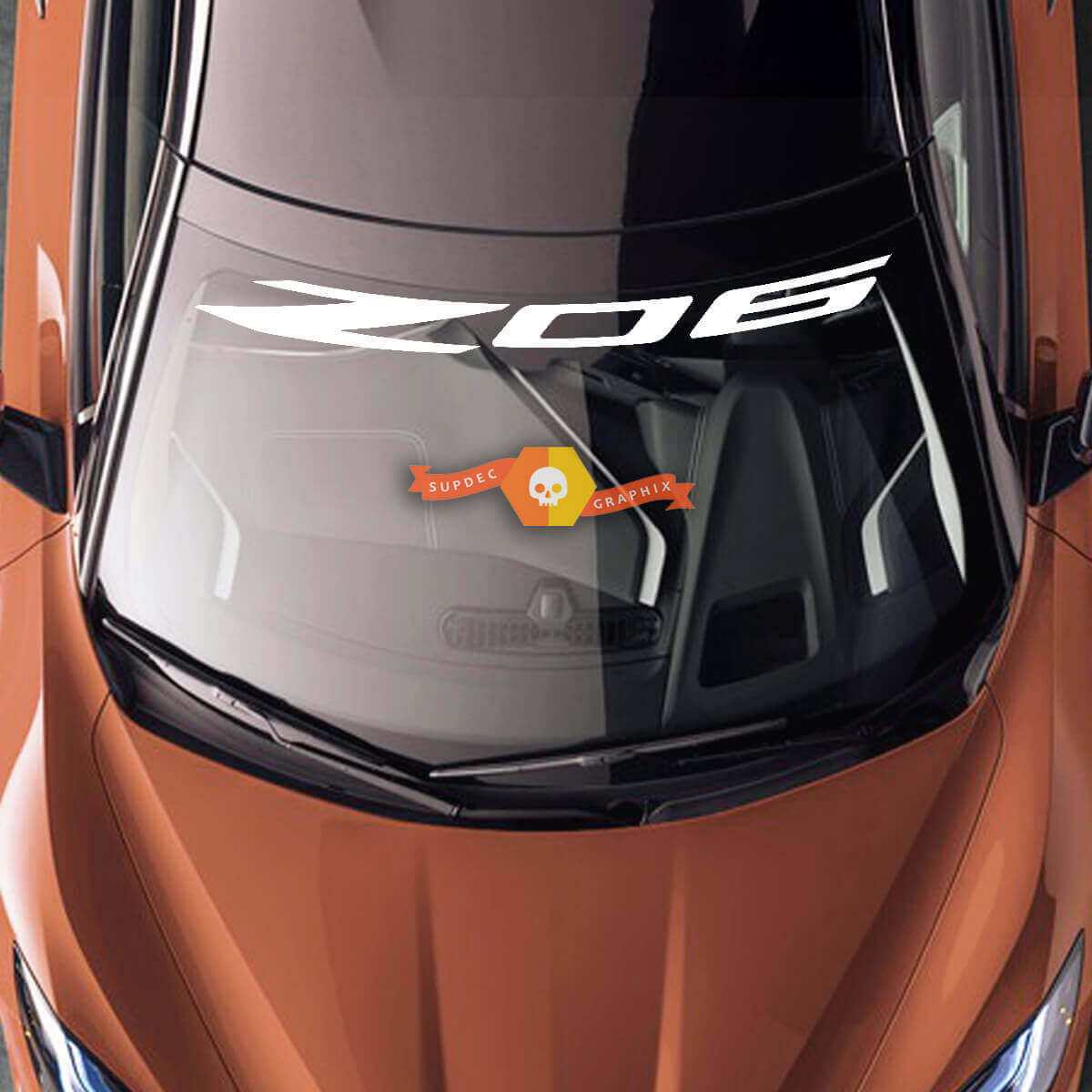 Z06 Windscreen Vinyl Decal for Chevrolet Corvette C8