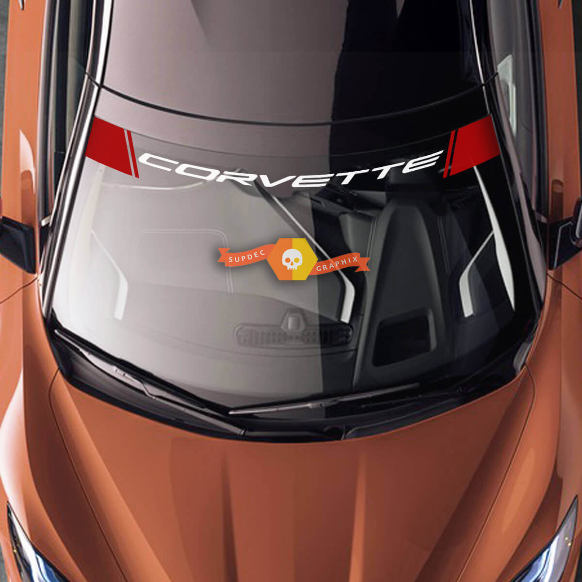 Corvette Windshield Vinyl Decal for Chevrolet Corvette C8