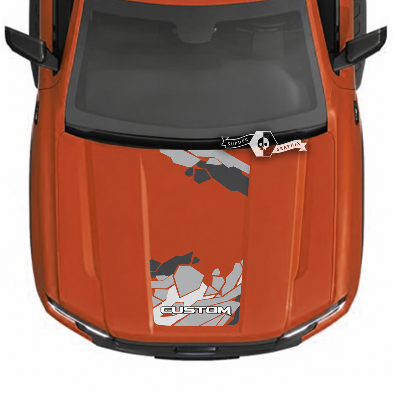 CUSTOM Open Center Camo Hood Patch Kit Hood Vinyl Decal Sticker for Ford Ranger