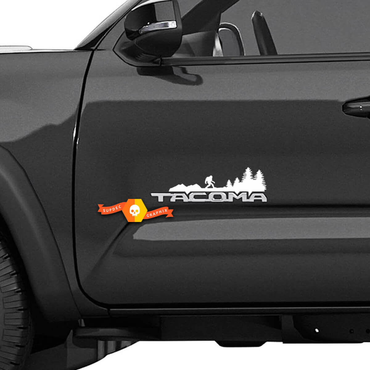2 Toyota Tacoma Side Doors  Bigfoot Mountain Fits TRD Pro Sport SR5 Vinyl Stickers Decal Kit
