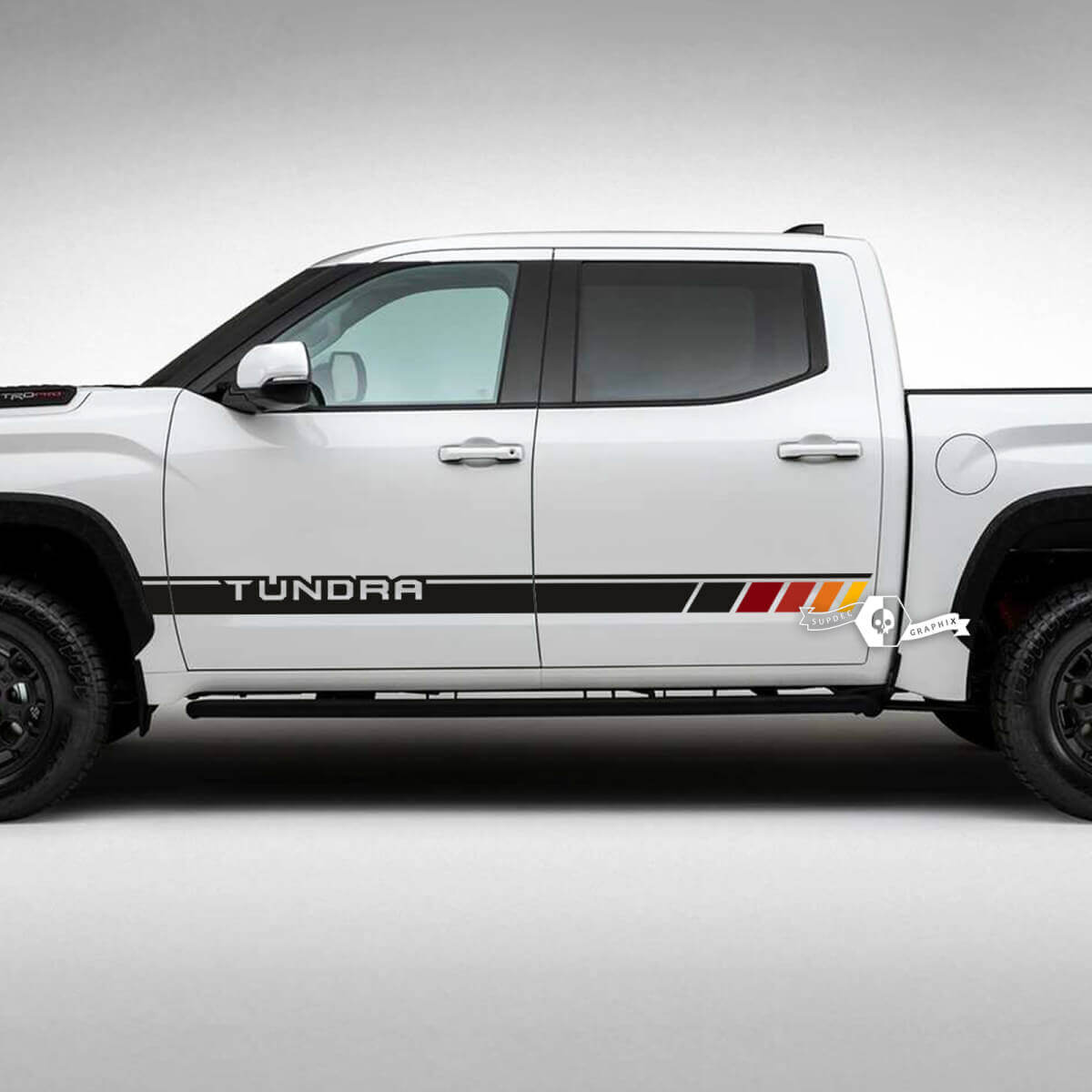 Pair Toyota Tundra TRD Retro Vintage SunSet Doors Stripe kit Vinyl Decals Stickers 4 Colors
