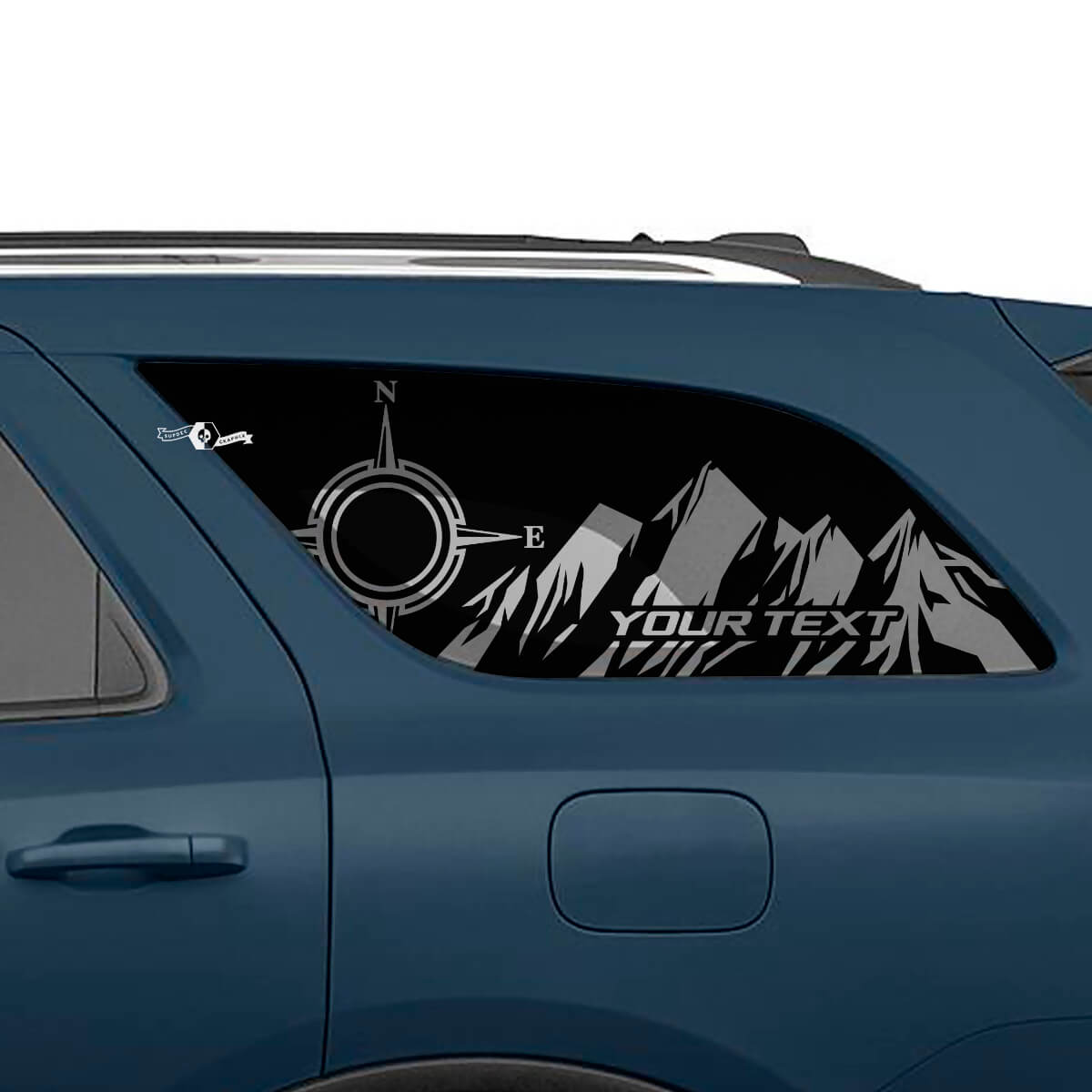 Mountains Style Rear Side Window Vinyl Decals Kit for Dodge Durango