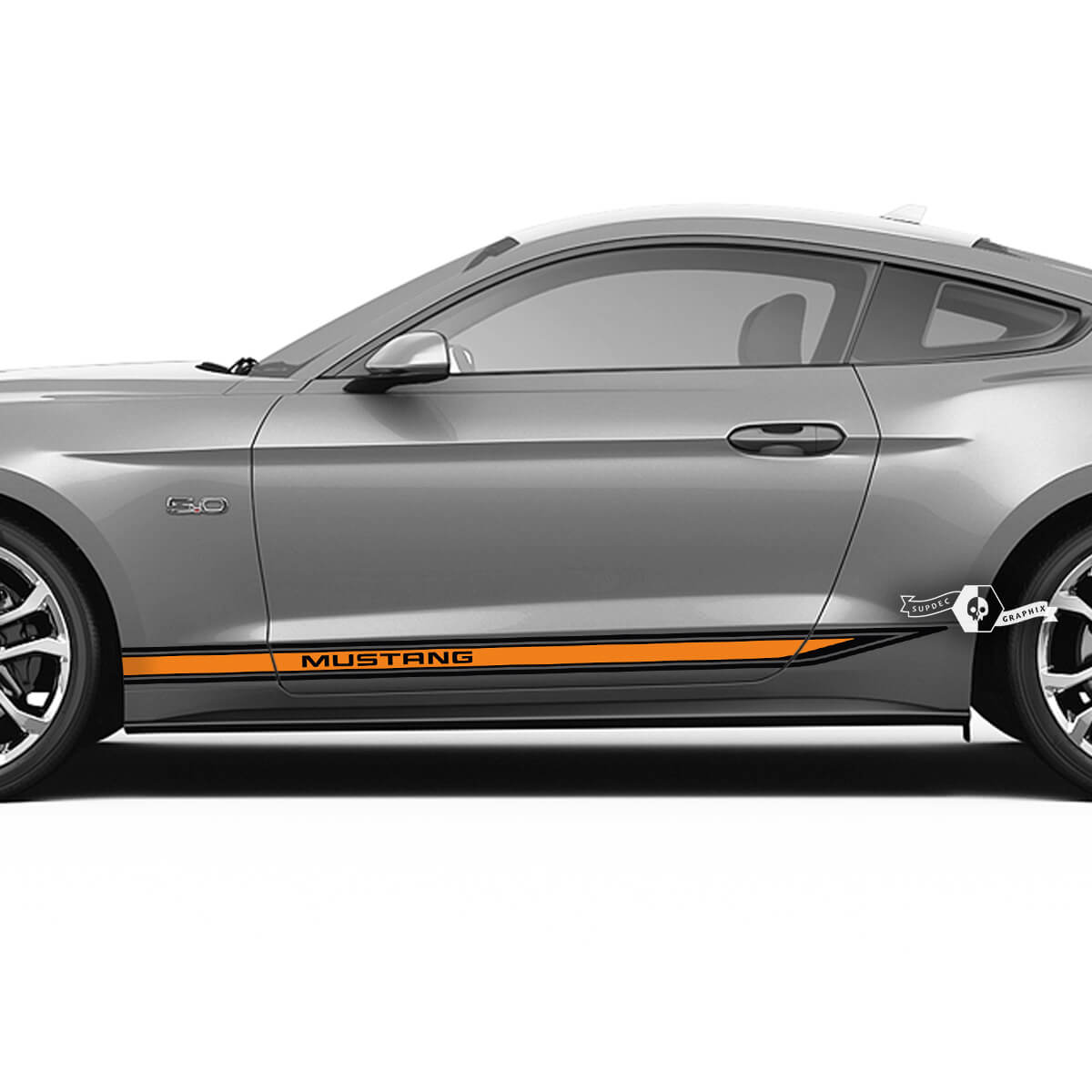 Rocker Panel Stripes for Ford Mustang Mach 1 Shelby GT500 GT350 2 Colors Stickers Decals
