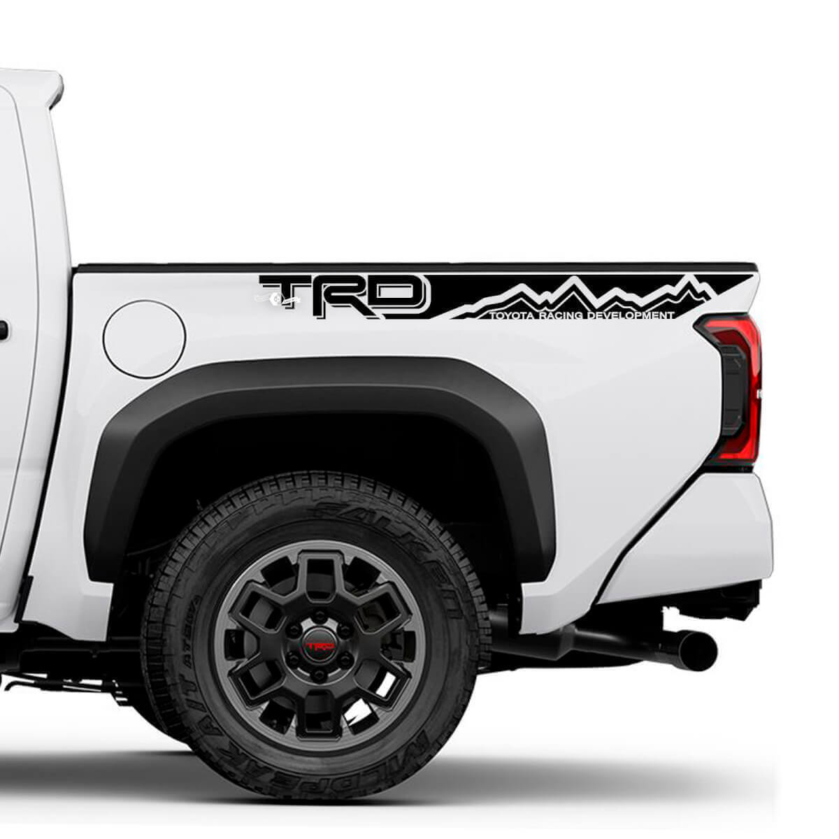 TRD Style Mountain Side Bed Stripes Vinyl Decal Kit for Toyota Tacoma