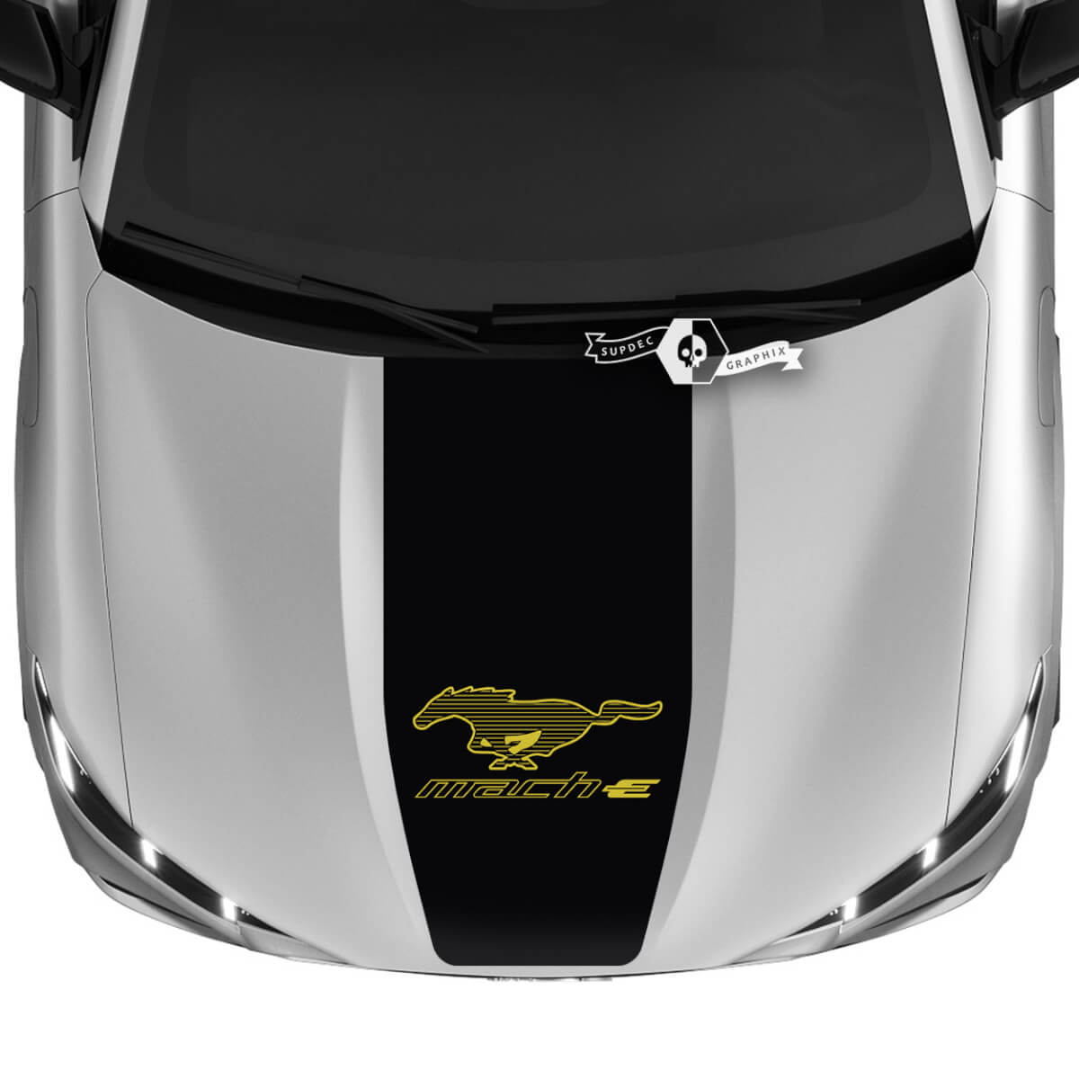 Hood Ford Mustang MACH-E MACH E Logo Decal vinyl stickers 2 Colors
