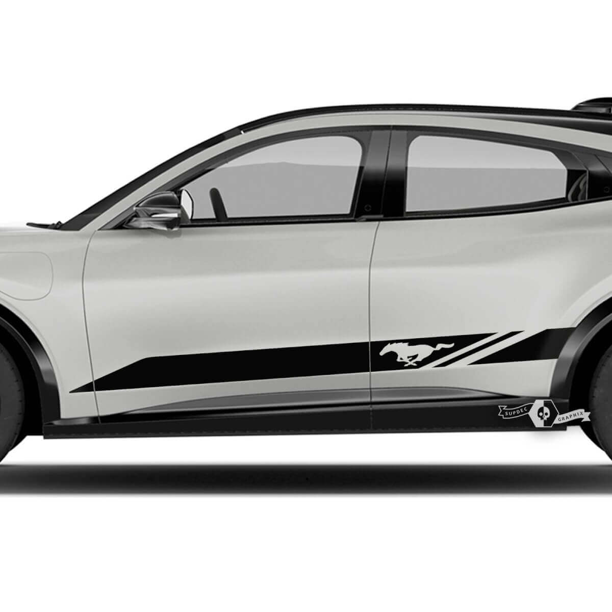 Rocker Panel Logo Stripes Side Door Decal Sticker for Musclecar Musclecarmodel Mach-E