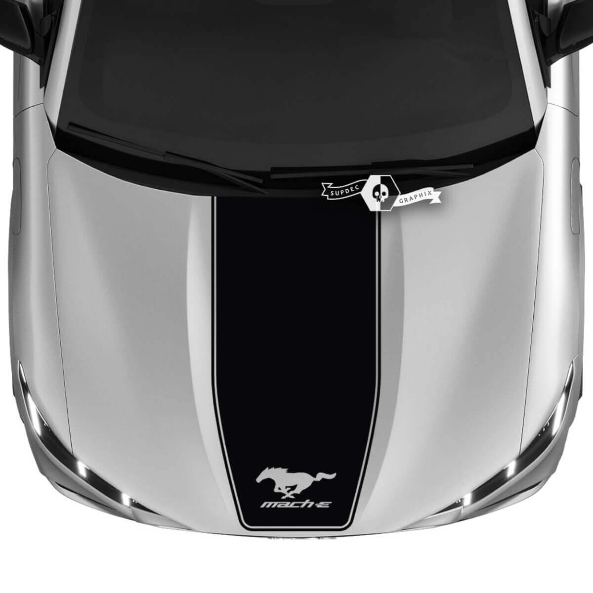 Hood Ford Mustang MACH-E MACH E Logo Outline Decal Vinyl Stickers
