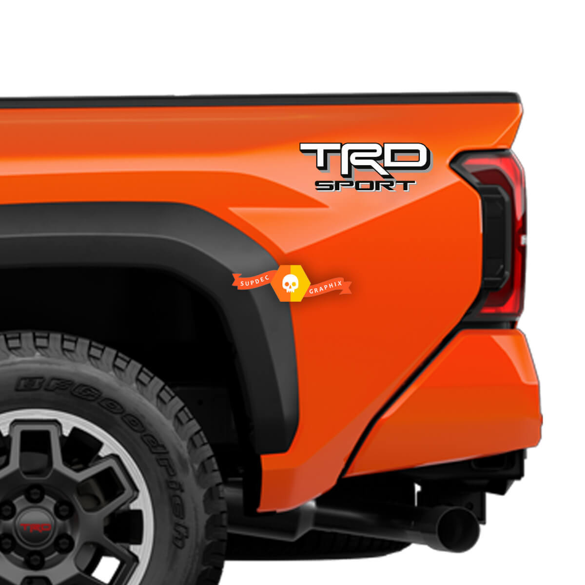 TRD Sport Style Bed Side Vinyl Decal Pair for Toyota Tacoma