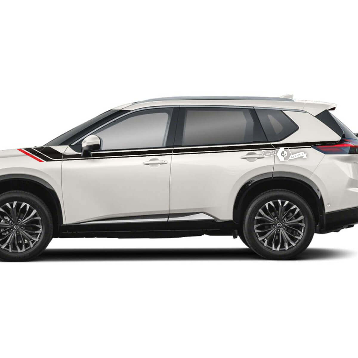 Pair Nissan Rogue Side Door Rear Fender Stripes Sticker Decal Vinyl Graphic 2 Colors
